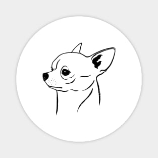 Chihuahua (Black and White) Magnet